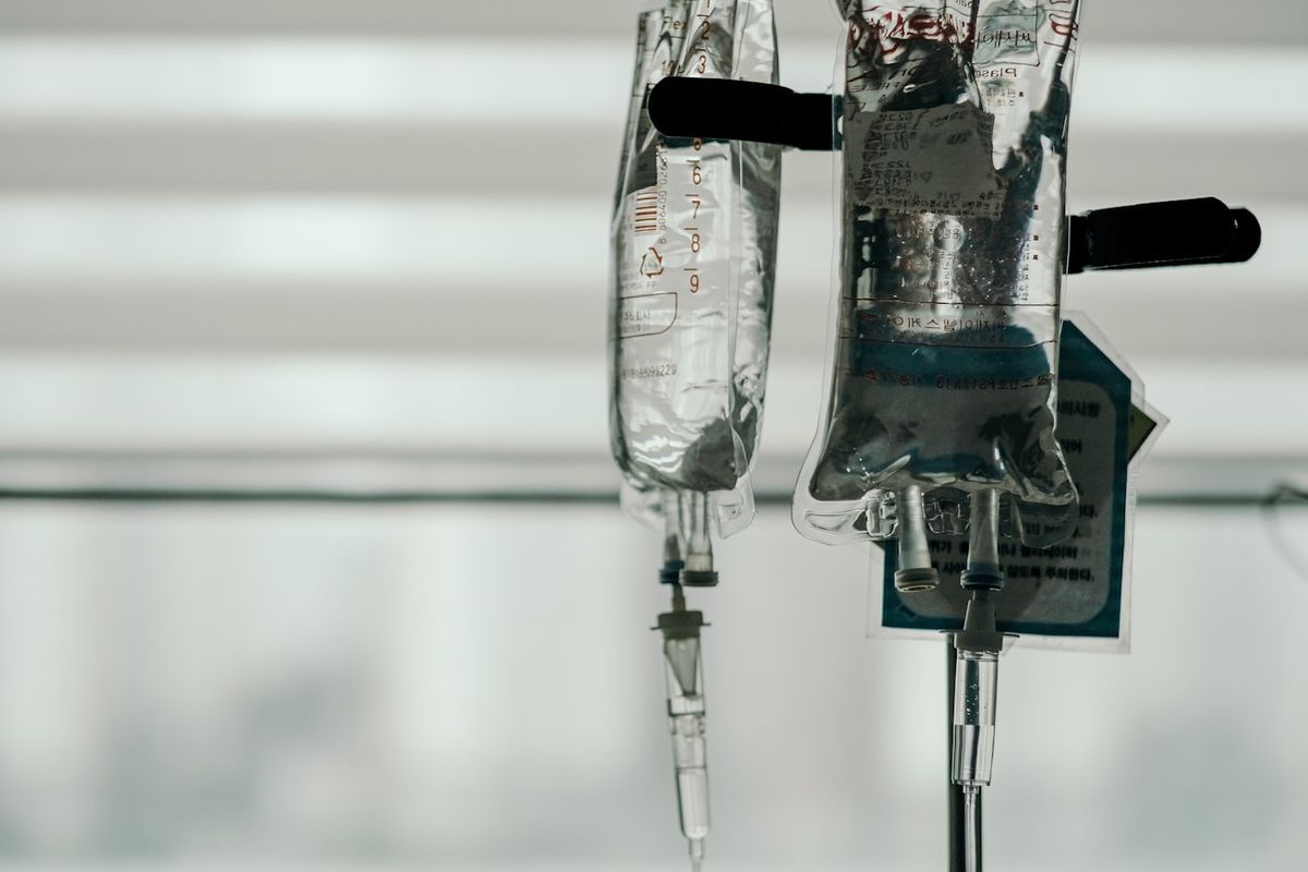 Intravenøst drypp på sykehus